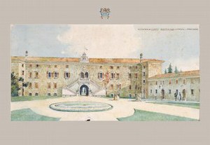 Residence of the Counts Romano in a period image