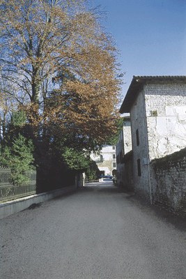 Il viale d'ingresso al complesso castellano.