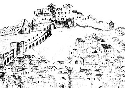 Il castello da un disegno di Petronio, fine '600.