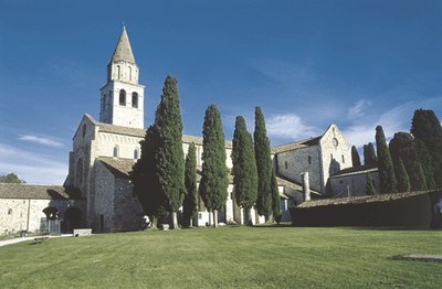 Il complesso monumentale con la Basilica di Aquileia.