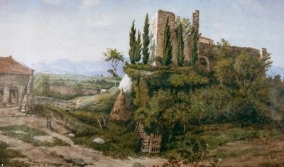 Il castello in una pittura di fine 800