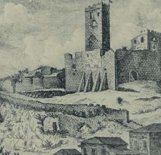 Il castello, incisione di G. G. Liruti, 1771.