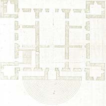 Pianta del castello nel secolo XVII (archivio di Colloredo, Santa Maria la Longa).