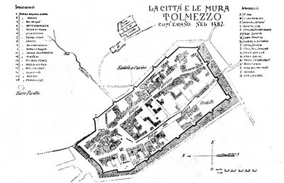 Pianta della cittadella, di G. Gortani e G. Marchi.