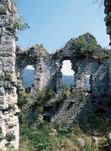 Vista delle rovine del castello.