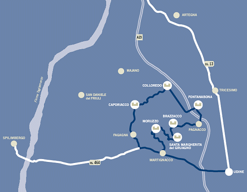 Mappa itinerario 2 - Il cuore della collina morenica