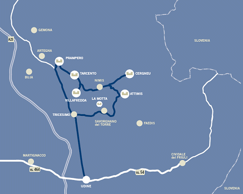 Mappa itinerario 5 - L'asse centro-orientale