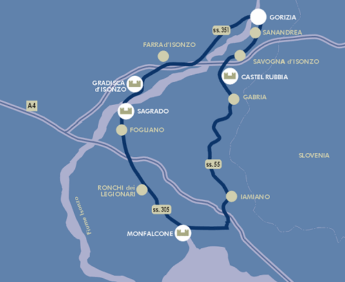 Mappa itinerario 4 - Il Carso goriziano