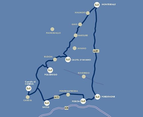 Mappa itinerario 1 - Il controllo dell'accesso al Friuli