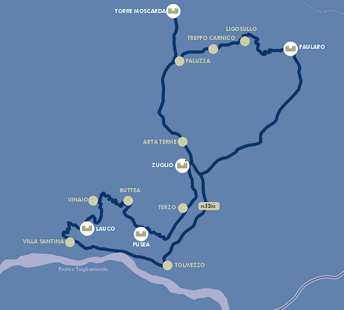 Mappa itinerario 6 - La strada per la Carinzia